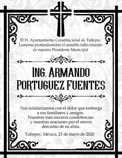 Muere presidente municipal de Tultepec, Armando Portuguez Fuentes