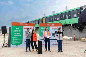 Samuel García y Mariana Rodríguez supervisan primer monorriel de las líneas 4 y 6 del Metro; destacan movilidad del Estado