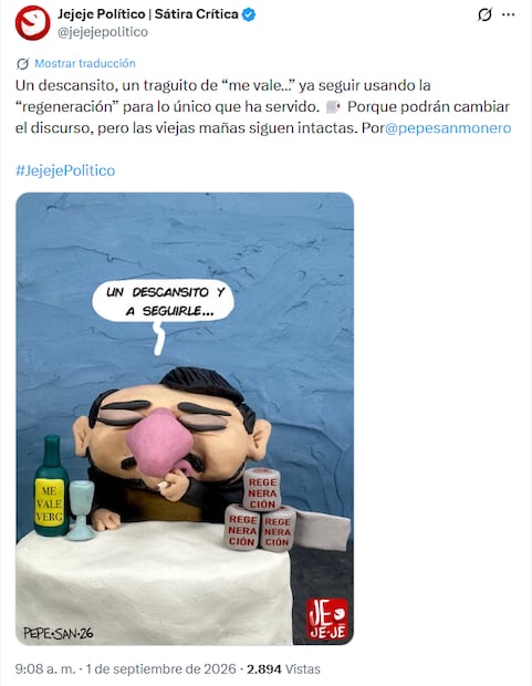 Cónclave de Andy y Gonzalo López Beltrán protagoniza cartones de la prensa nacional. Foto: Captura de pantalla X