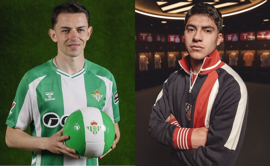 Álvaro Fidalgo con el Real Betis y Obed Vargas con el Atlético de Madrid - Fotos: EFE