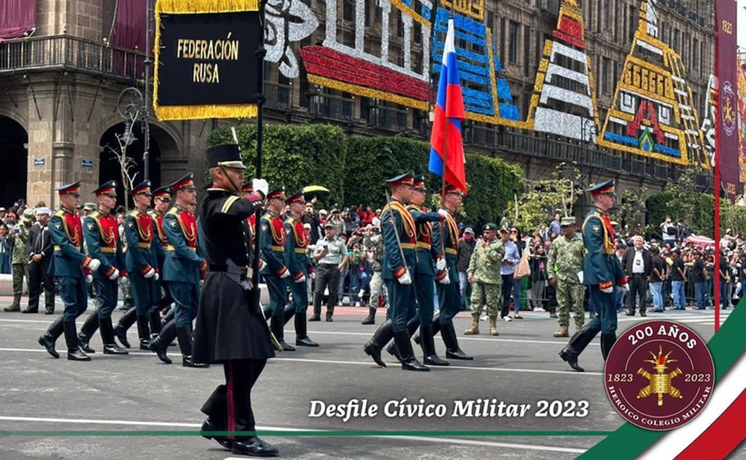 Federación Rusa en Desfile militar del 16 de septiembre en México. Foto: Especial