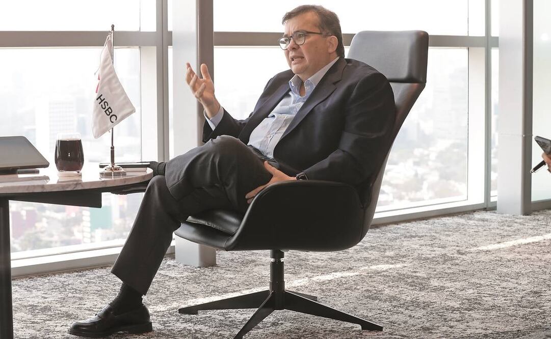 Jorge Arce, director general de HSBC, reconoció el buen momento de la banca en el país, impulsado en parte por las altas tasas de interés, pero también por una fuerte demanda de crédito. Foto: Juan Boites/ EL UNIVERSAL