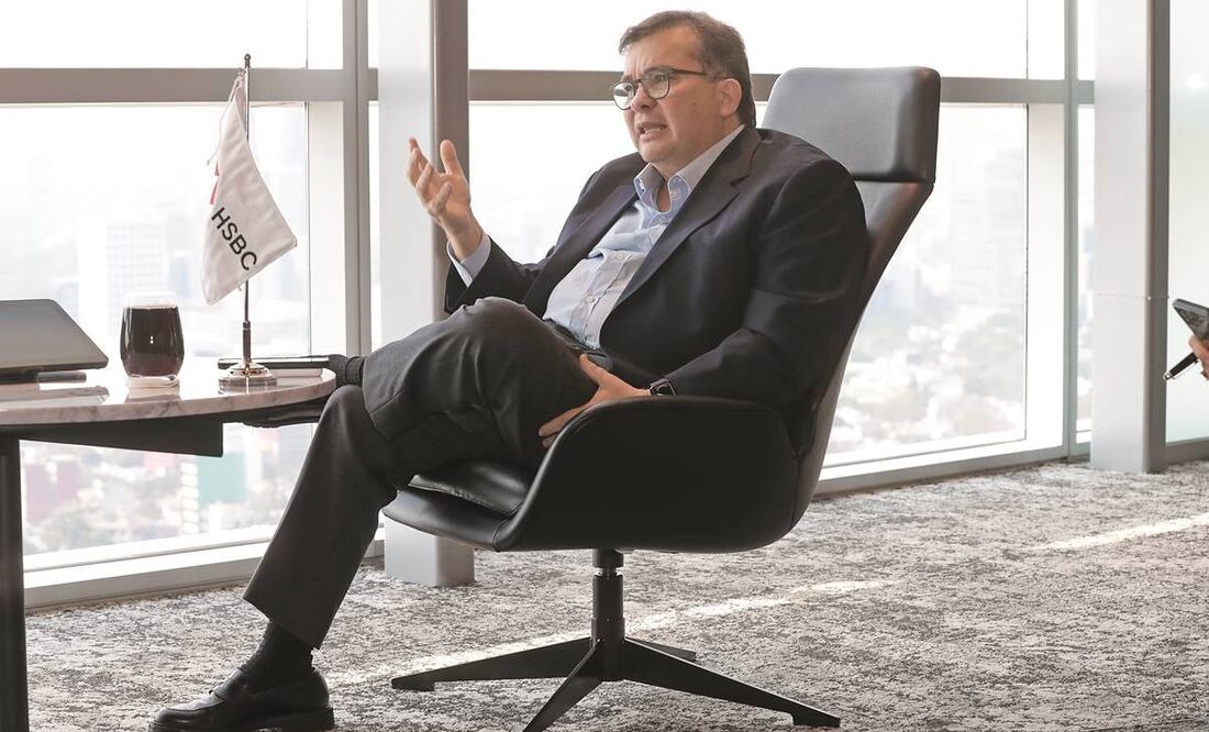Jorge Arce, director general de HSBC, reconoció el buen momento de la banca en el país, impulsado en parte por las altas tasas de interés, pero también por una fuerte demanda de crédito. Foto: Juan Boites/ EL UNIVERSAL