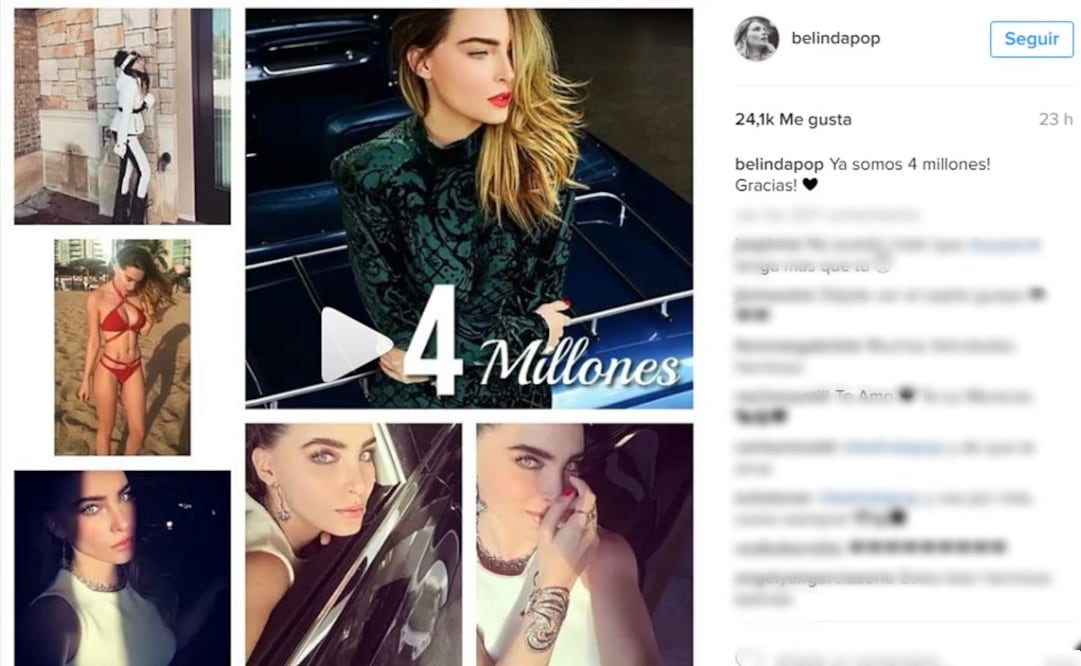 Foto: Tomada del Instagram de Belinda