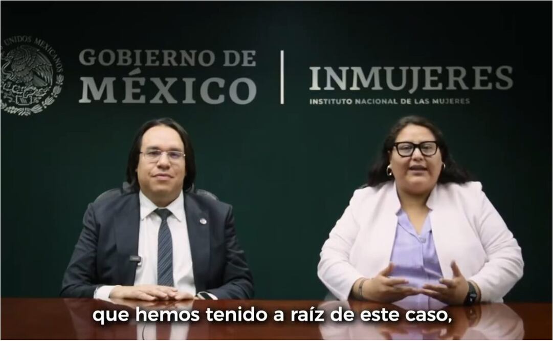 Fiscal de Querétaro Víctor Antonio Jesús Hernández, junto a Citlalli Hernández titular de Inmujeres. Foto: captura de pantalla.