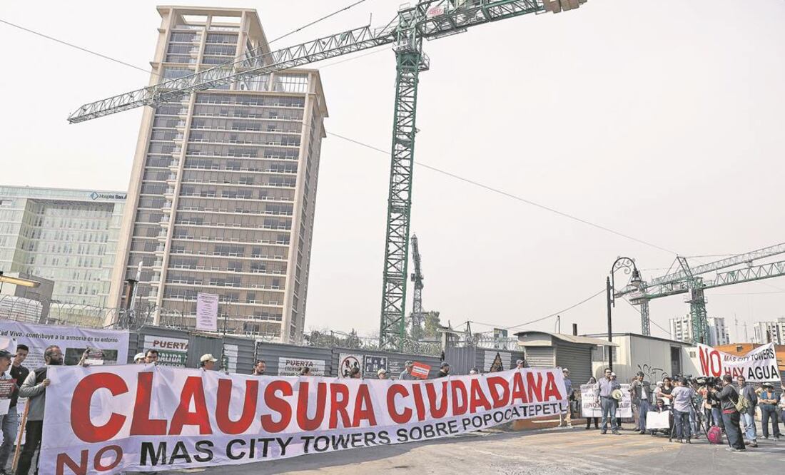 Protesta por construcción en Benito Juárez en 2017. Foto: Archivo EL UNIVERSAL