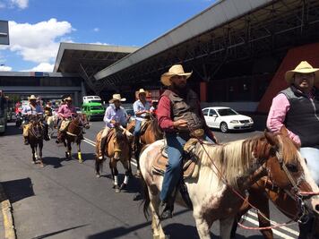 Cabalgata afecta calzada de Tlalpan; va al Zócalo