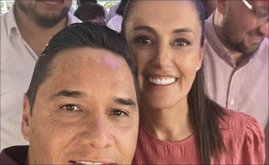 Moisés Muñoz junto a Claudia Sheinbaum - Foto: @MoyMu23 (X)