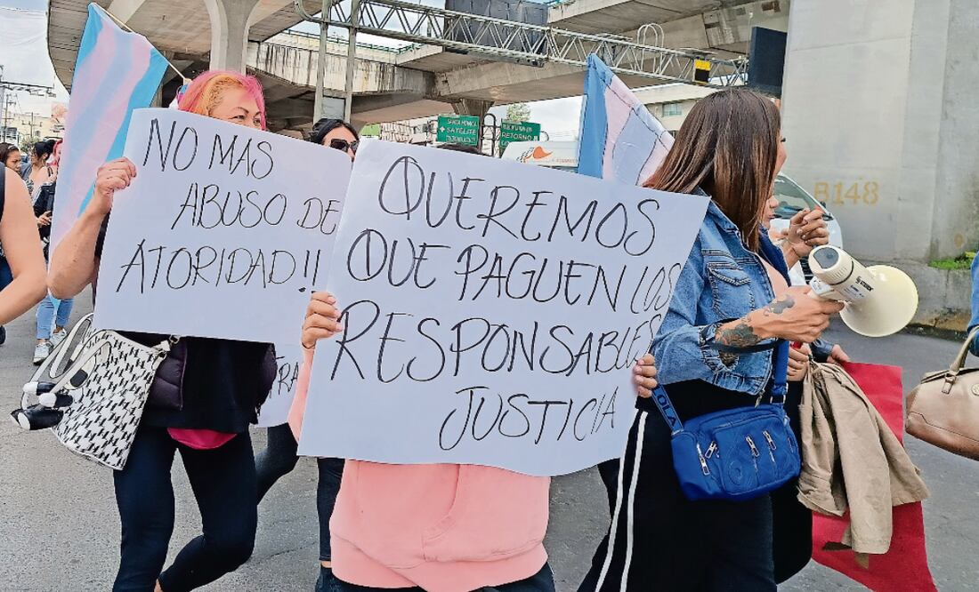 Integrantes del colectivo Mujeres Trans Libres exigieron justicia para Michelle. Foto: Gisela González Granados / EL UNIVERSAL