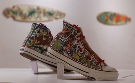 Artesanos mexicanos plasman técnicas ancestrales en tenis