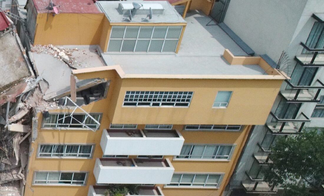 Construcción. La primera etapa de la edificación, de cinco pisos y ocho departamentos, consistirá en recuperar los bienes de las personas afectadas (ARCHIVO. EL UNIVERSAL)