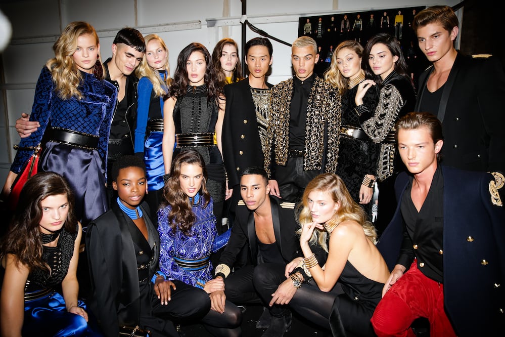 Modelos destacados que portaron los diseños de Olivier Rousteing. Fotografías: cortesía de la firma