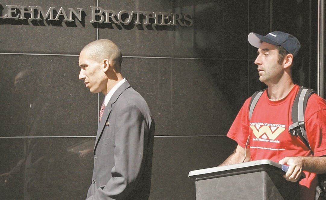 El 15 de septiembre de 2008 la empresa Lehman Brothers se declaró en quiebra, desatando una crisis mundial. Foto: ARCHIVO EL UNIVERSAL