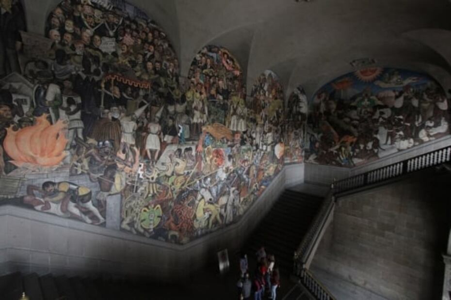 Los murales que Diego Rivera plasmó en Palacio Nacional contra el analfabetismo