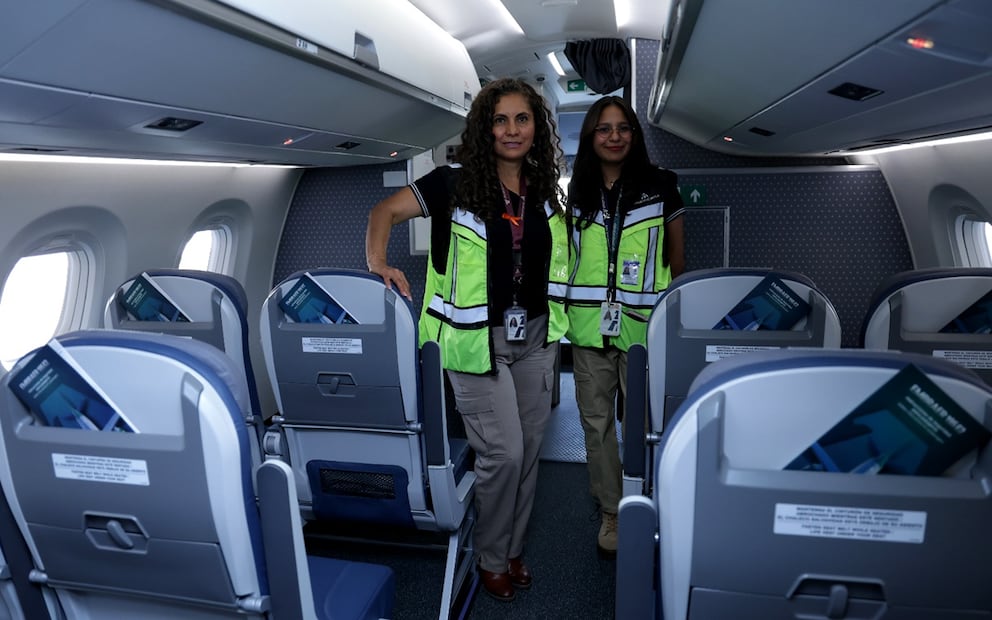 Imagen de la llegada de la quinta aeronave EMBRAER E-195 para Mexicana de Aviación en el Aeropuerto Internacional Felipe Ángeles, en Santa Lucía. Foto: Fernanda Rojas /EL UNIVERSAL