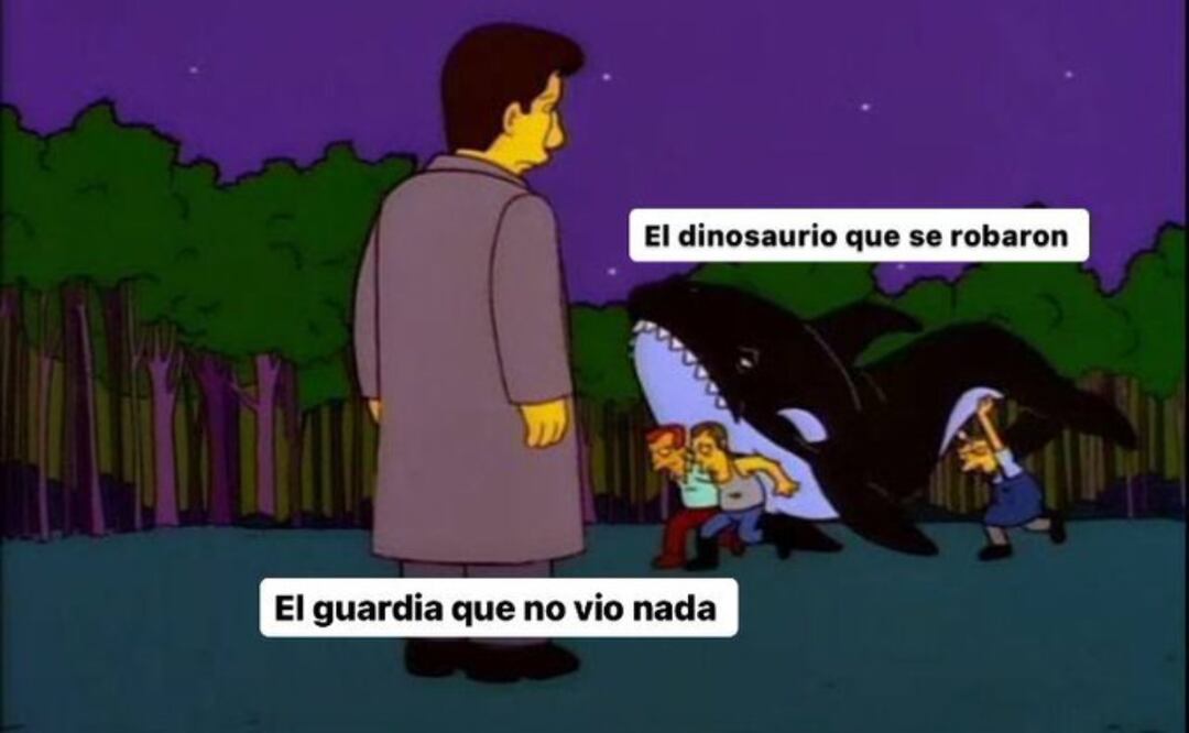El sorprendente robo de un dinosaurio mecánico valuado en 2 millones de pesos de la exhibición Jurassic World en Perisur ha generado una ola de memes y reacciones en redes sociales.
Foto: Captura de pantalla X
