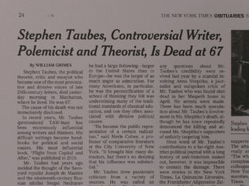 Notas sobre una aparición, o las lecciones frente al abismo