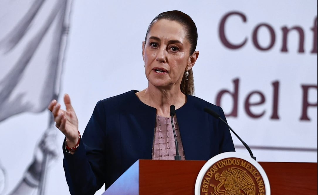 La presidenta Claudia Sheinbaum durante la mañanera del 10 de septiembre de 2025. Foto: Berenice Fregoso/EL UNICERSAL