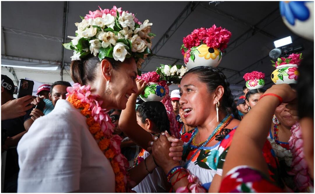 Claudia Sheinbaum en Hidalgo. Foto: Diego Simón/EL UNIVERSAL