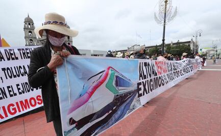 Ejidatarios exigen indemnización por predios donde atraviesa Tren Interurbano