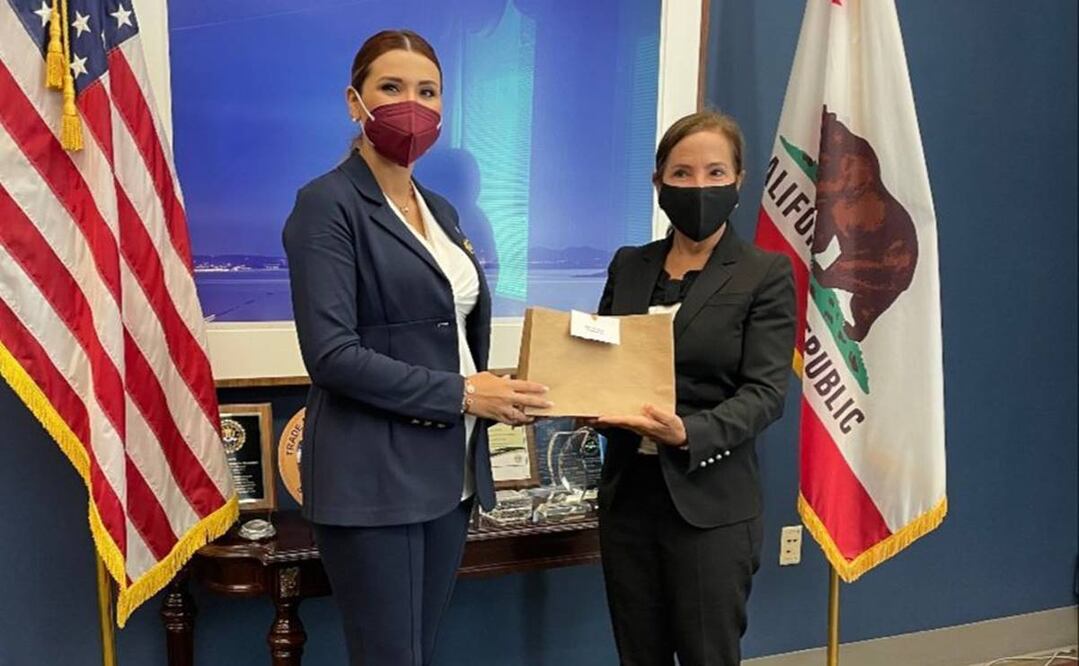 Marina del Pilar Ávila Olmeda, gobernadora electa de Baja California (izquierda) y Elena Kounalakis, vicegobernadora de California (derecha). Foto: Cortesía