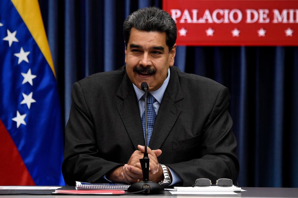 El presidente de Venezuela, Nicolás Maduro, durante una conferencia en Caracas (Foto: AFP)