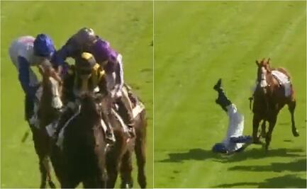 VIDEO: La terrible caída de un jinete en plena competencia tras un empujón de su rival 