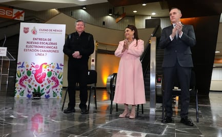 Clara Brugada entrega 20 escaleras mecánicas en varias estaciones de las Líneas 7, 8 y 9 del Metro; la meta es sustituir 120