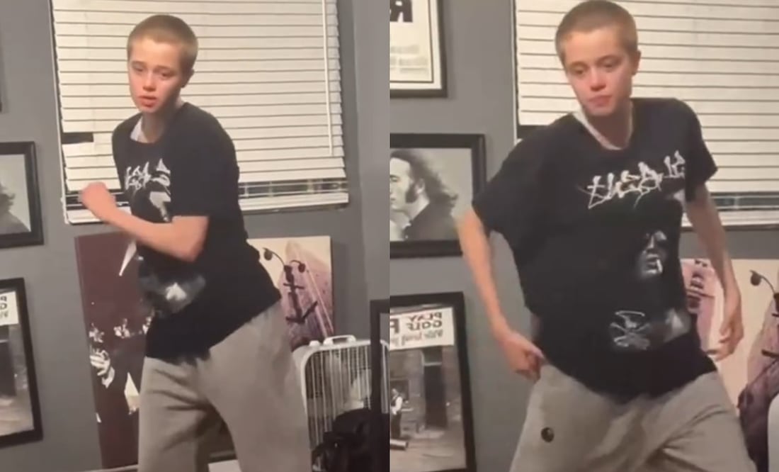 Shiloh Jolie durante una clase de baile. Foto: Instagram oficial del coreógrafo @kolaniemarks.