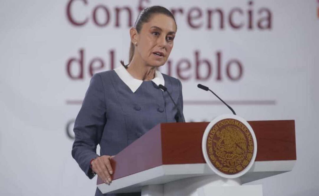 Claudia Sheinbaum, presidenta de México, durante la mañanera del 15 de octubre del 2025. Foto: Carlos Mejía / EL UNIVERSAL.