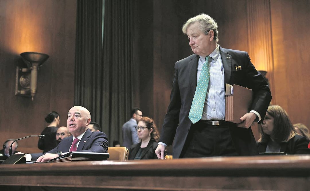 El secretario de Estado, Antony Blinken, durante una audiencia en el Senado, el 22 de marzo pasado, en la que dijo que el narco controla partes de México.