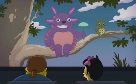 "Los Simpson" hacen homenaje a "Mi vecino Totoro" de Hayao Miyazaki