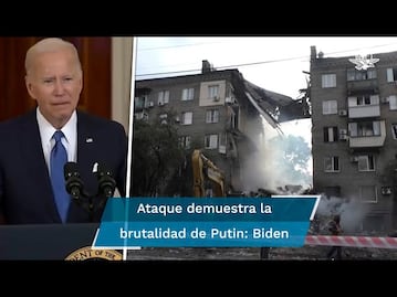 Joe Biden condena la “brutalidad” de ataques rusos en Ucrania