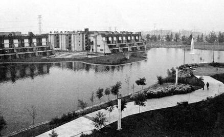 El lago que había en la Unidad Habitacional Iztacalco