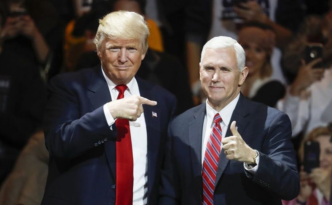 Donald Trump y el vicepresidente de Estados Unidos, Mike Pence. Foto: AP