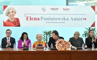 Senado homenajea a Elena Poniatowska; en sexenio de AMLO no se escuchó a mujeres y niños, critica escritora