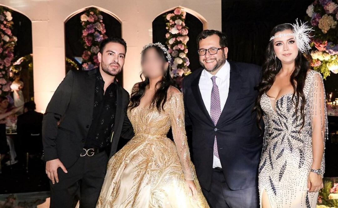 Wil Medina, José Ramón López Beltrán y Carolyn Adams durante la fiesta de cumpleaños de Natalia en Culiacán, Sinaloa. Foto: Instagram @wilmedinamexico