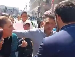 Falla seguridad de Sheinbaum; sujeto la toca sin su consentimiento