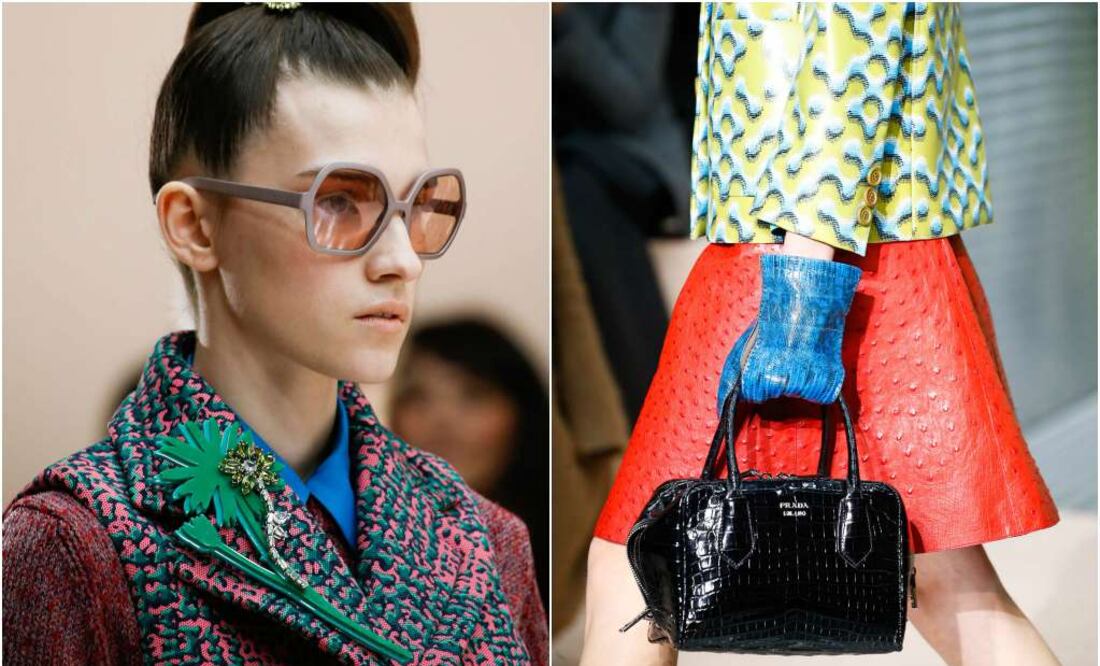 A través de estampados y texturas Prada evoca a la década de los sesenta y setenta