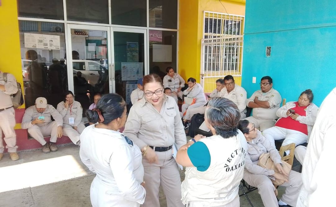 Trabajadores de vectores del sector Salud suspenden labores en Oaxaca; exigen pago de viáticos pendientes.
Foto: Especial.