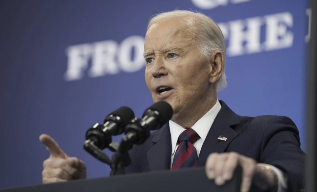 El presidente de Estados Unidos, Joe Biden, habló sobre los planes económicos de su gobierno y el futuro de la economía estadounidense en la Brookings Institution en Washington, el 10 de diciembre de 2024. Foto: AP