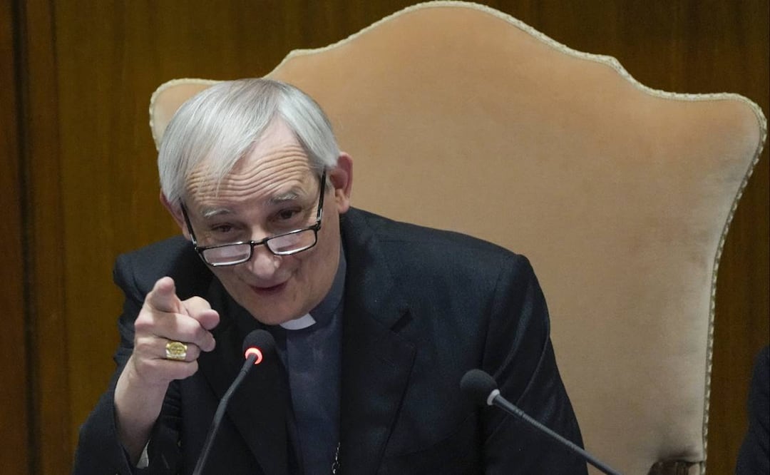 El cardenal Matteo Zuppi es el enviado de paz del papa Francisco para Ucrania. En la imagen habla durante la inauguración de la 77 Asamblea General de la Conferencia Episcopal Italiana en el Vaticano, el martes 23 de mayo de 2023. Foto: AP