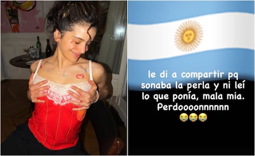 Rosalía se disculpa con los argentinos, luego de compartir un video donde eran ofendidos: "ni leí lo que ponía"