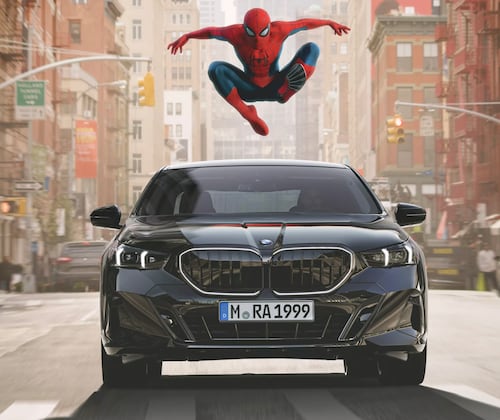 The BMW 530e helps Spider-Man in Brand New Day