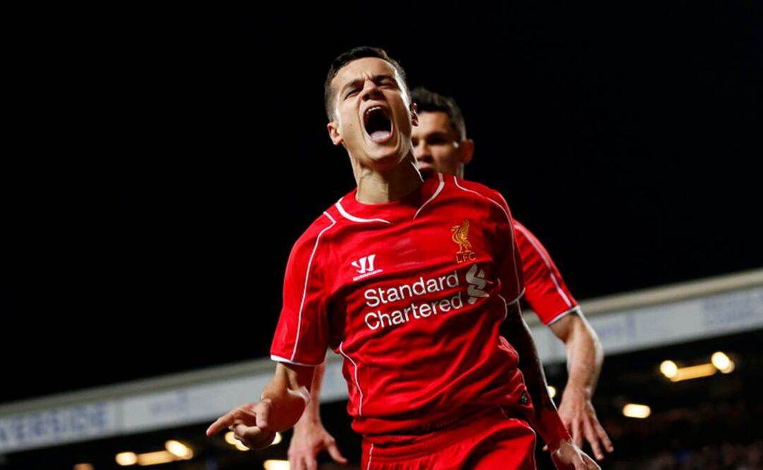 Coutinho celebra el gol de la victoria