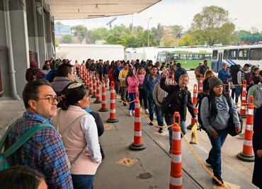 En Observatorio, largas filas para subir al RTP