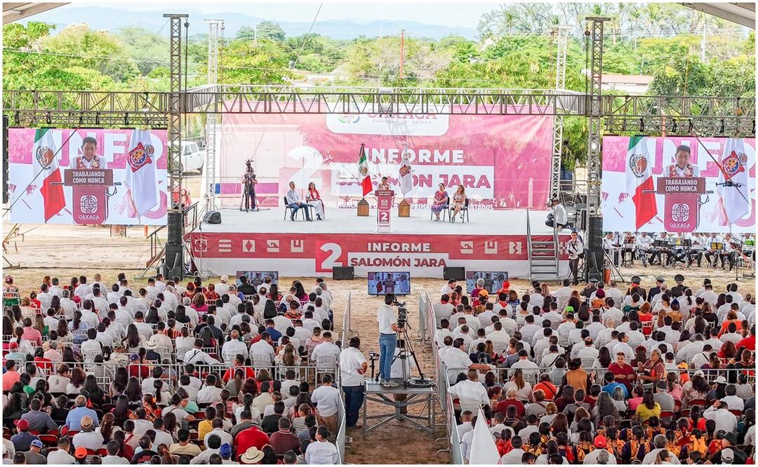 Este 15 de noviembre, Salomón Jara presenta su segundo informe de Gobierno en Juchitán, Oaxaca. Foto: Especial