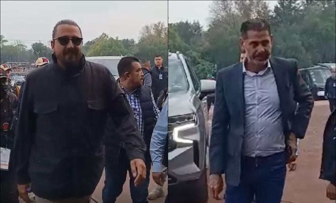 Amaury Vergara y Fernando Hierro recibieron chiflidos en su llegada al Olímpico Universitario / FOTO: ESPECIAL