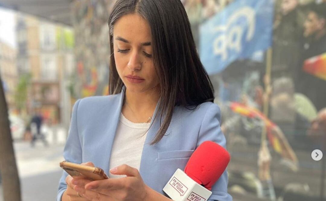 Isa Balado, periodista española agredida sexualmente durante una transmisión en vivo en Madrid, España. / Foto: Instagram.