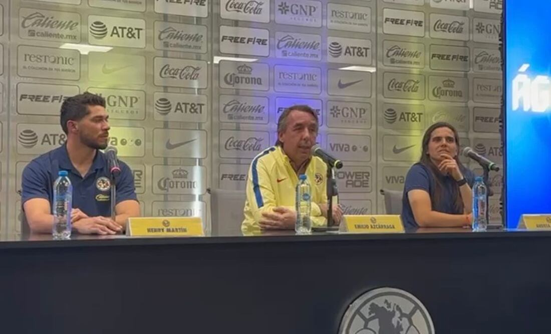 Emilio Azcárraga Jean, Henry Martín y Andrea Pereira en conferencia de prensa - Foto: Imago7